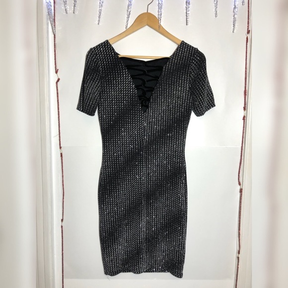 ✨BLACK SILVERY WOMEN NIGHT DRESS (M) - Picture 2 of 5